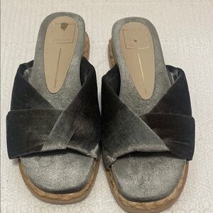 Dolce Vita Women's Black and Silver Slip-On Shoes